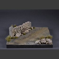 Gravel road and stone wall - Mini diorama