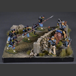 Gravel road and stone wall - Mini diorama