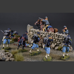 Gravel road and stone wall - Mini diorama