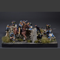 Gravel road and stone wall - Mini diorama