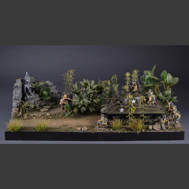 Jungle &amp; Buddha-Temple ruin - Diorama