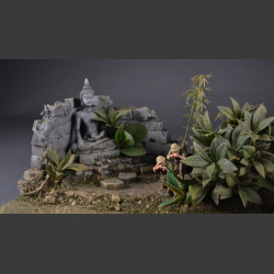 Jungle &amp; Buddha-Temple ruin - Diorama