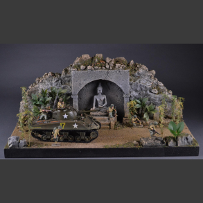Jungle & Buddha-Temple ruin - Diorama