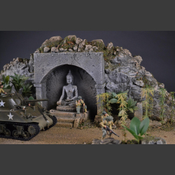 Jungle &amp; Buddha-Temple ruin - Diorama