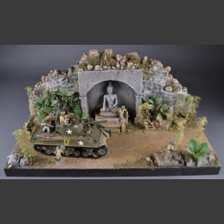Jungle &amp; Buddha-Temple ruin - Diorama