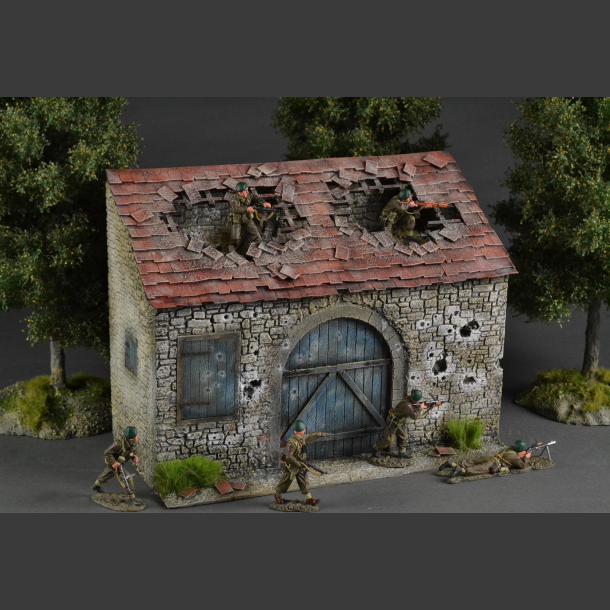 French barn, bombed and shelled...