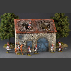French barn, bombed and shelled...