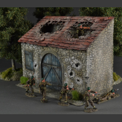 French barn, bombed and shelled...