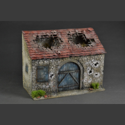 French barn, bombed and shelled...