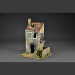 French ruin house with balcony and wall