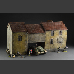 Eastern European building with passage - ruin
