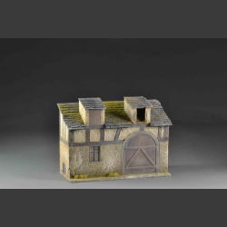 Old half-timbered barn