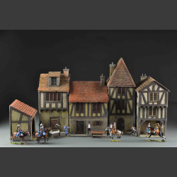 Half-timbered shed / barn building