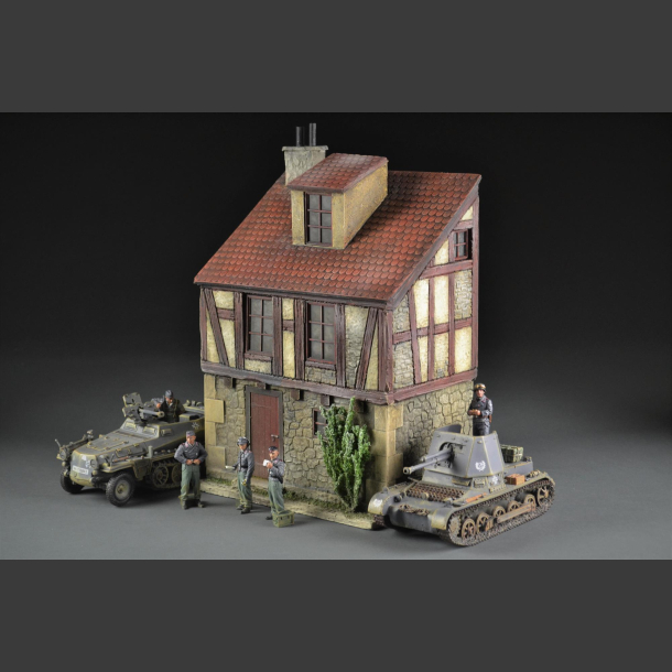 German house with red half-timbering