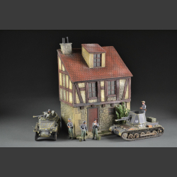 German house with red half-timbering