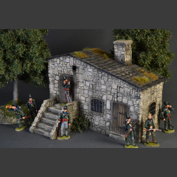 Old cottage stone house