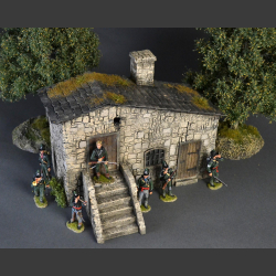 Old cottage stone house