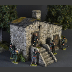 Old cottage stone house