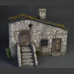 Old cottage stone house