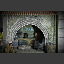 Italian bombed house and fish shop 