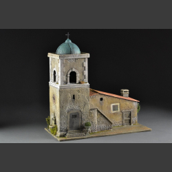 Italian castle tower with house