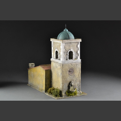 Italian castle tower with house