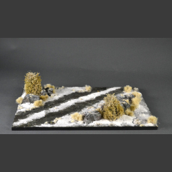Road to Bastogne through winter terrain - diorama