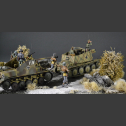 Road to Bastogne through winter terrain - diorama