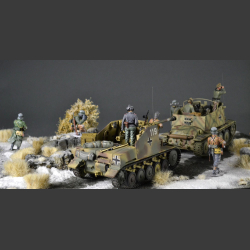 Road to Bastogne through winter terrain - diorama