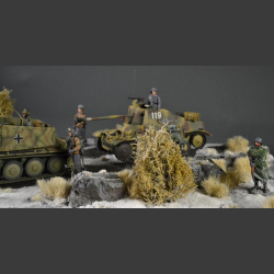 Road to Bastogne through winter terrain - diorama
