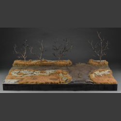 Crossroads through winter / early spring terrain - diorama