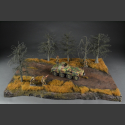 Road through winter / early spring terrain - diorama