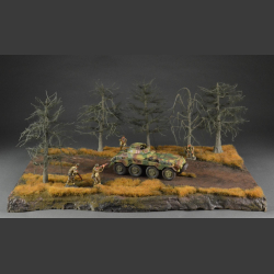 Road through winter / early spring terrain - diorama