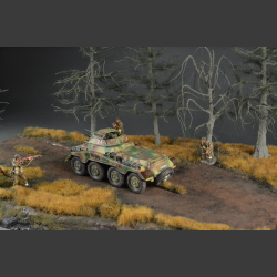 Road through winter / early spring terrain - diorama