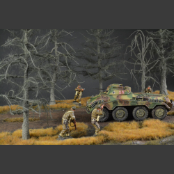Road through winter / early spring terrain - diorama
