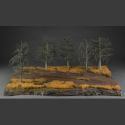 Road through winter / early spring terrain - diorama