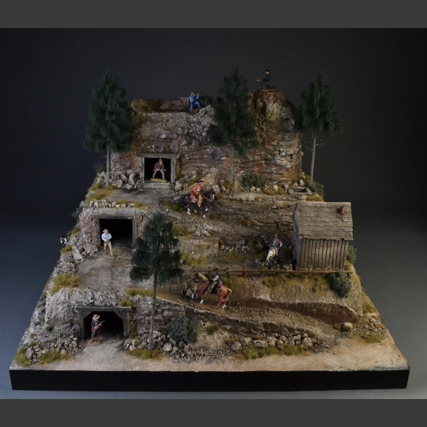 Gold mine, Wild West - diorama