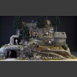 Gold mine, Wild West - diorama