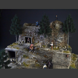 Gold mine, Wild West - diorama
