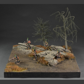 Rocky terrain in late winter / early spring version - diorama
