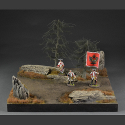Rocky terrain in late winter / early spring version - diorama