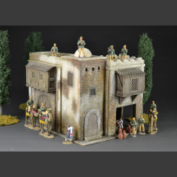 North African Mosque with tower and residence