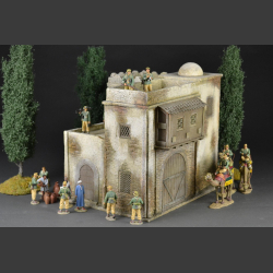 North African Mosque with tower and residence