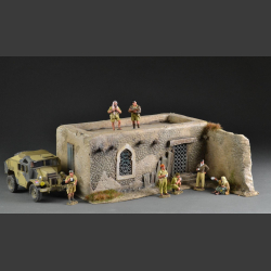 Desert house with wall