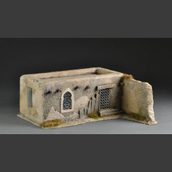 Desert house with wall