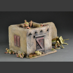 Desert house with wall