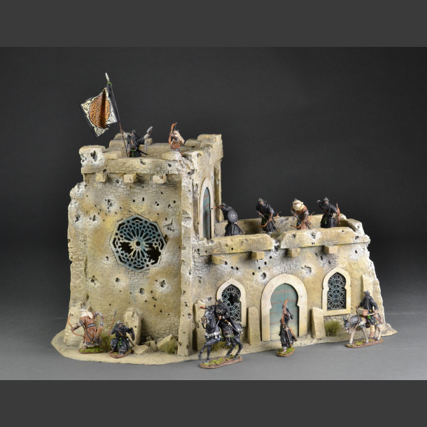 North African Fort with tower - bombed and shelled