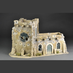 North African Fort with tower - bombed and shelled