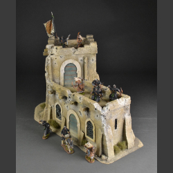 North African Fort with tower - bombed and shelled
