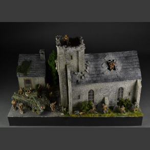 French church in Normandy - diorama